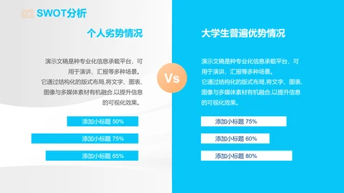 简约几何大学生职业规划PPT模板