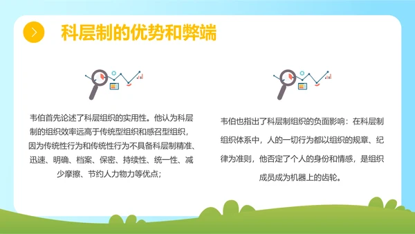 蓝色简约插画组织社会学理论主题PPT模板政务服务