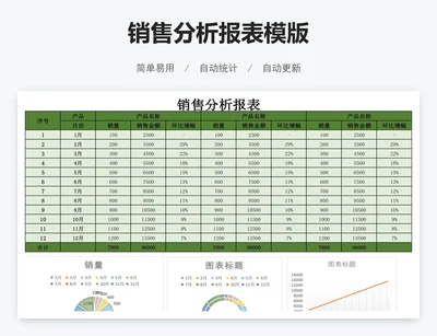销售分析报表模版