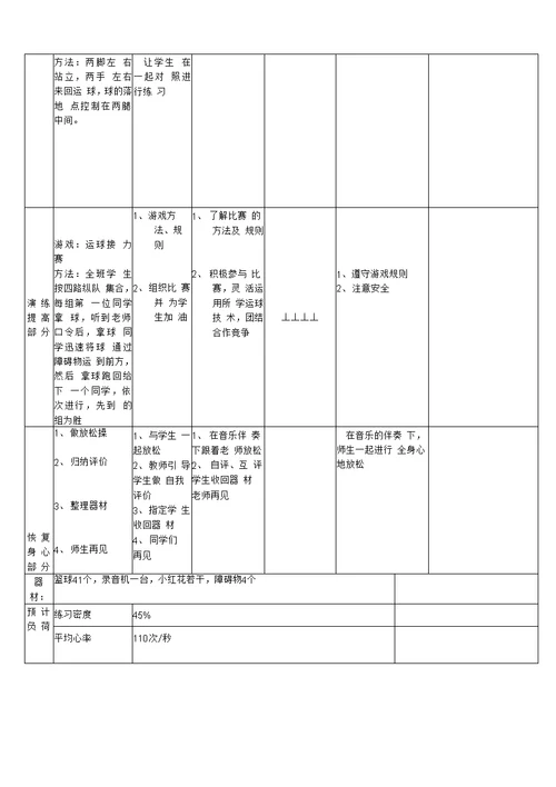 篮球兴趣小组教案 篮球教案