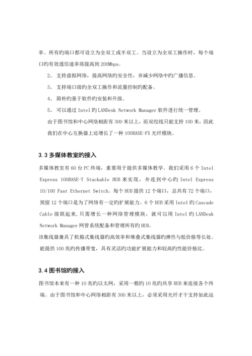 校园网重点技术专题方案.docx