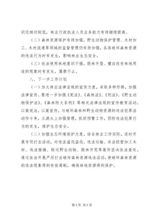 县林业局XX年法治政府建设工作报告.docx