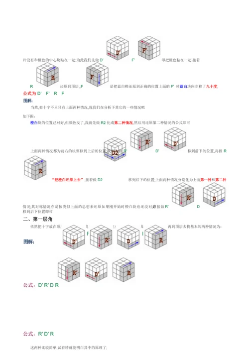 新手魔方公式口诀图解教程.docx