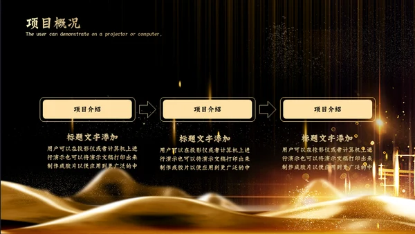 金色奢华商业融资计划书通用PPT模板