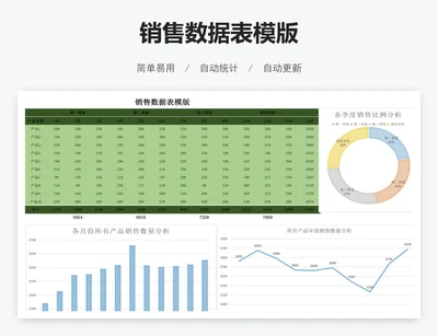 销售数据表模版