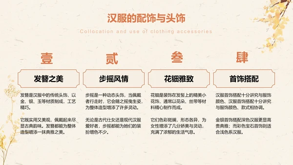 橙色复古风汉服社团招新文化介绍PPT模板