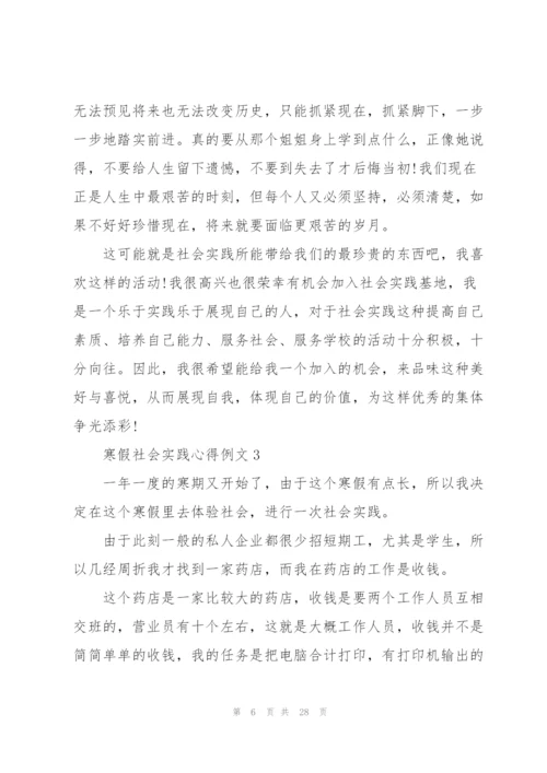 寒假社会实践心得例文10篇.docx