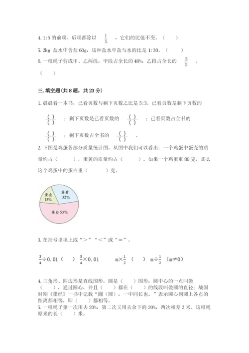 小学数学六年级上册期末卷及答案（历年真题）.docx