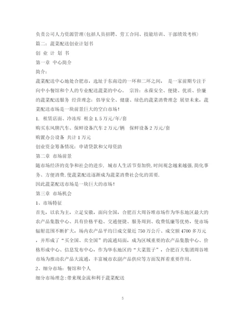 精编之做蔬菜配送公司计划方案.docx
