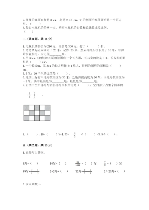 人教版数学六年级下册试题期末模拟检测卷精品【能力提升】.docx