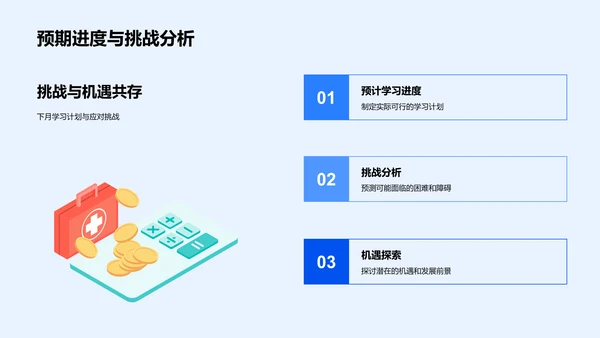 月度学习成果汇报PPT模板