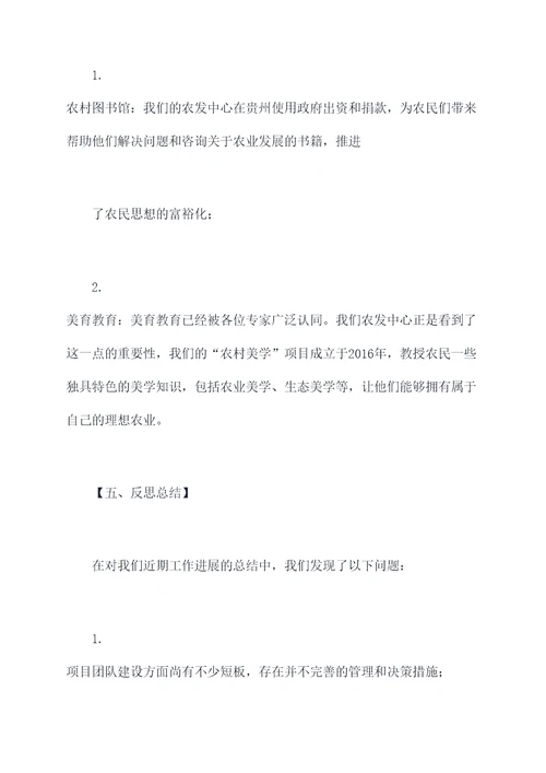 农发中心述职报告