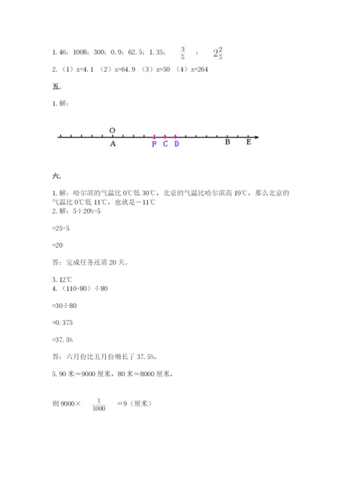 最新苏教版小升初数学模拟试卷及答案（夺冠系列）.docx