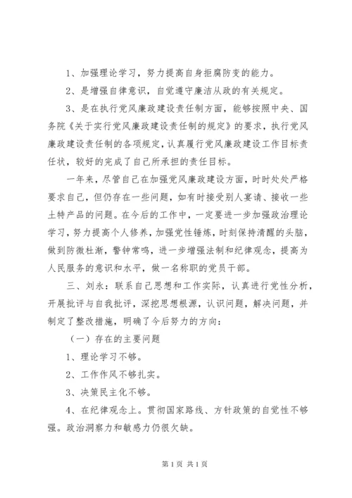 小学民主生活会记录.docx
