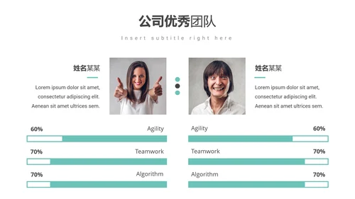 简洁现代设计公司简介商务动态PPT模板