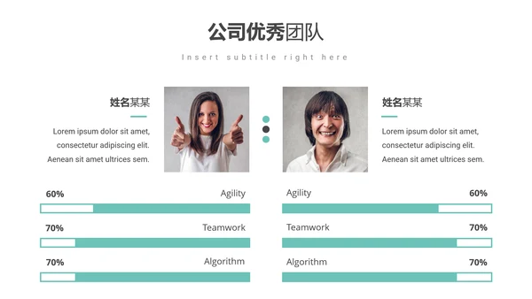 简洁现代设计公司简介商务动态PPT模板