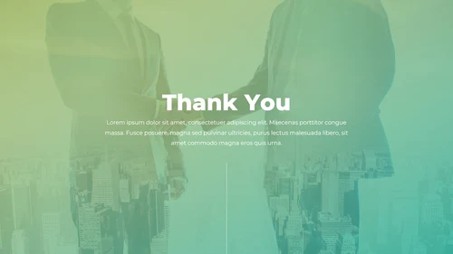 清爽创意渐变绿公司简介商务动态PPT模板