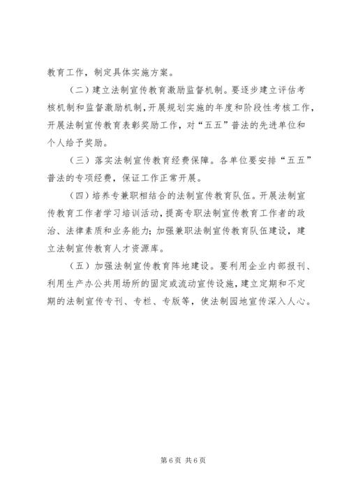 某局法制宣传教育的第五个五年规划 (2).docx