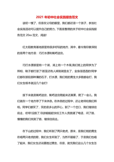 2021年初中社会实践报告范文.docx