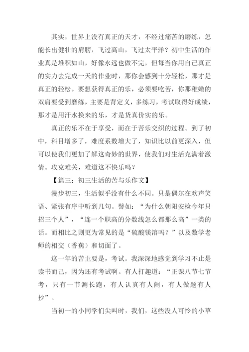 初三生活的苦与乐.docx