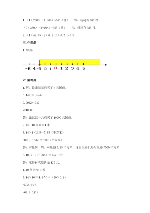 临沂市罗庄区六年级下册数学期末测试卷往年题考.docx