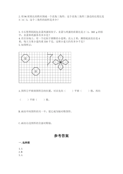 北师大版六年级下册数学期末测试卷精品【考试直接用】.docx