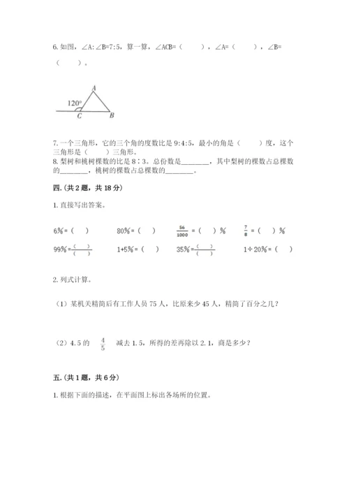 小学六年级下册数学摸底考试题含答案（考试直接用）.docx