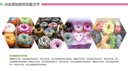 甜甜圈美食甜点下午茶动态PPT模板