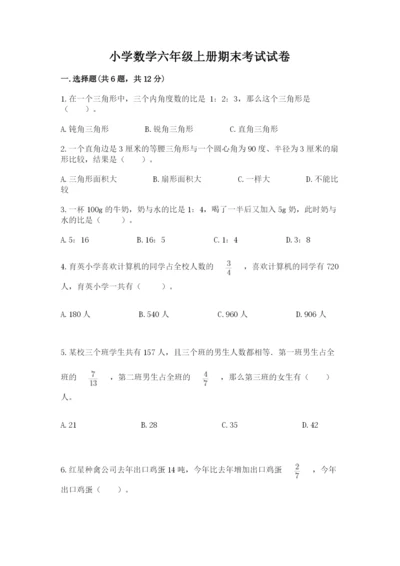小学数学六年级上册期末考试试卷含完整答案（夺冠）.docx
