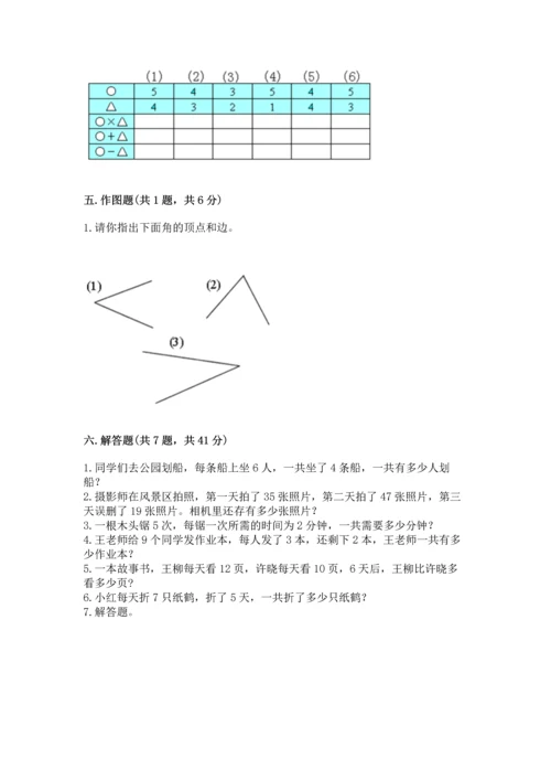 人教版二年级上册数学期末测试卷附答案（典型题）.docx