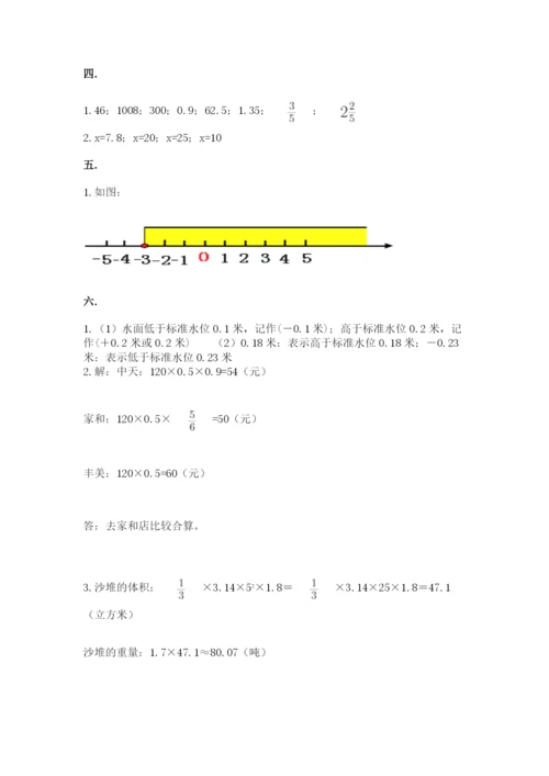 小学六年级升初中模拟试卷带答案（考试直接用）.docx