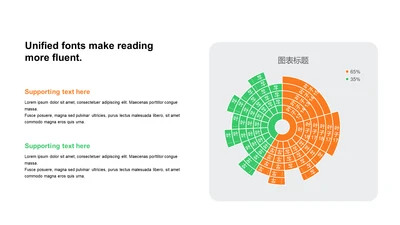 扁平PPT旭日图