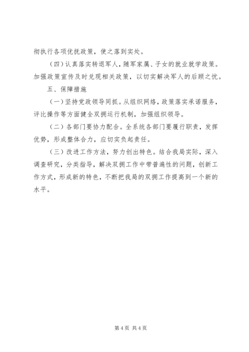 市政园林局双拥工作计划.docx