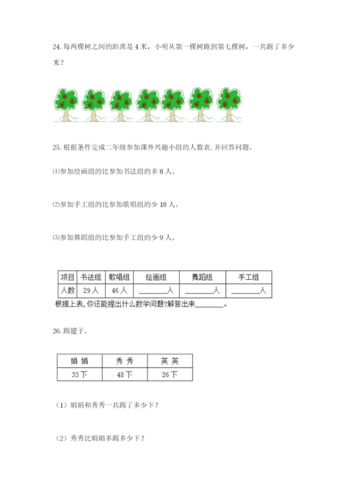 小学二年级数学应用题大全审定版.docx