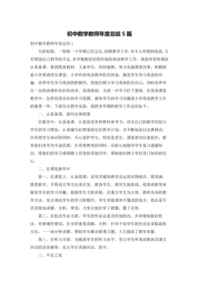初中数学教师年度总结5篇.docx
