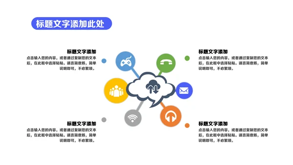 商务蓝IT轻快风格年终总结通用PPT模板