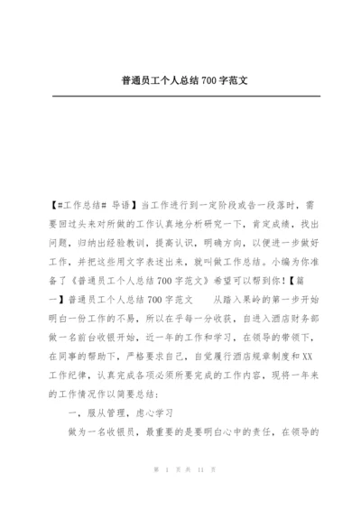 普通员工个人总结700字范文.docx