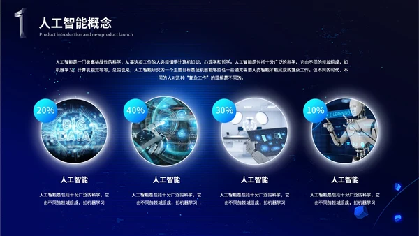 3d科技风人工智能5G科技产品介绍大数据分析科技感ppt模板