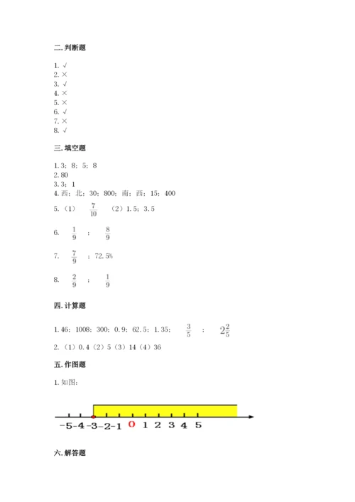 人教版六年级下册数学期末测试卷精品（各地真题）.docx