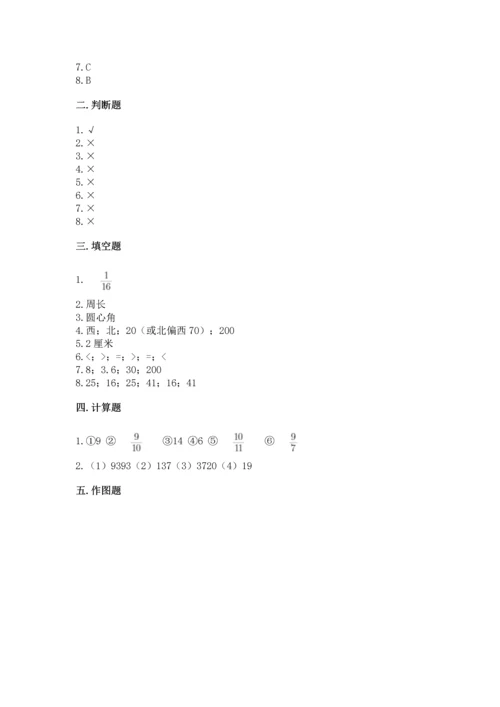 人教版六年级上册数学期末测试卷附完整答案【精品】.docx