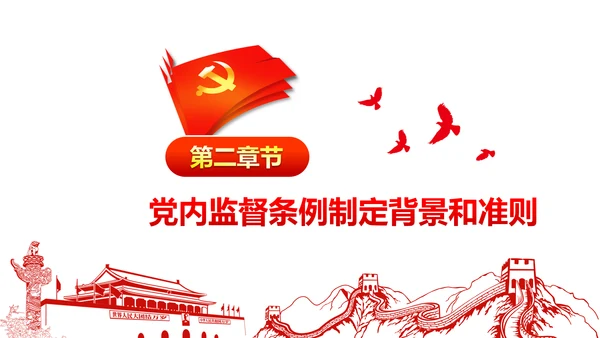十八届六中全会党内监督条例学习ppt模板