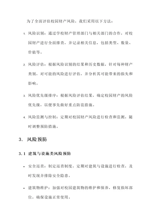 校园财产风险管理方案