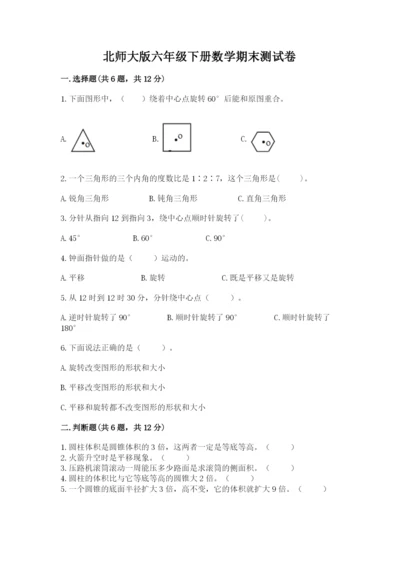 北师大版六年级下册数学期末测试卷（全优）.docx