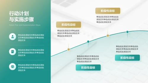 绿色商务风通用行业年终总结PPT模板