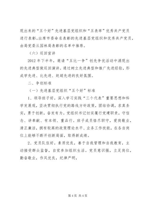以“五比一争”为主题的创先争优活动方案.docx
