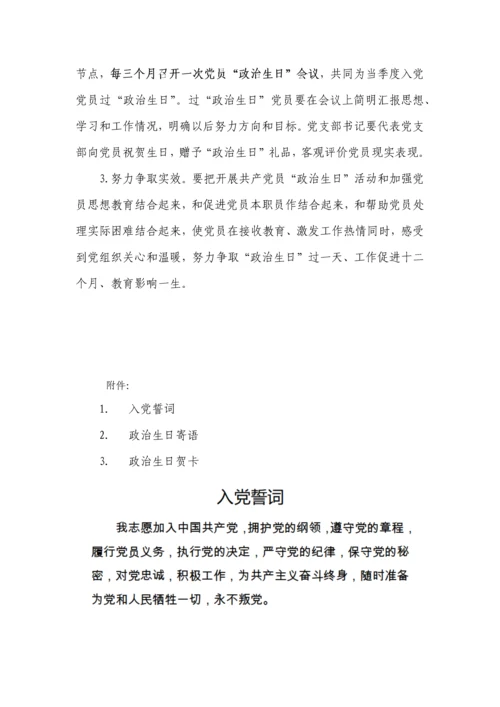 政治生日活动实施专业方案.docx