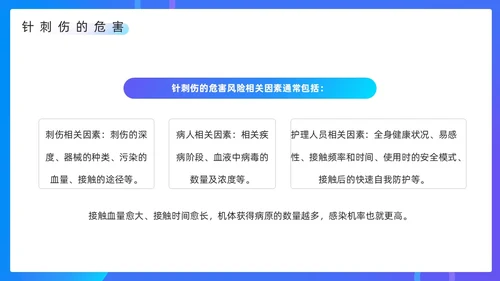 蓝色简约风发生针伤害应急预案PPT模板应急预案培训
