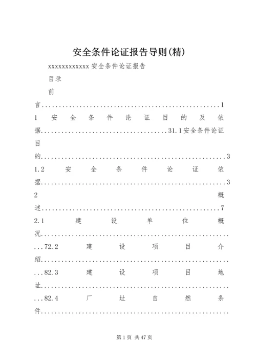 安全条件论证报告导则(精) (3).docx