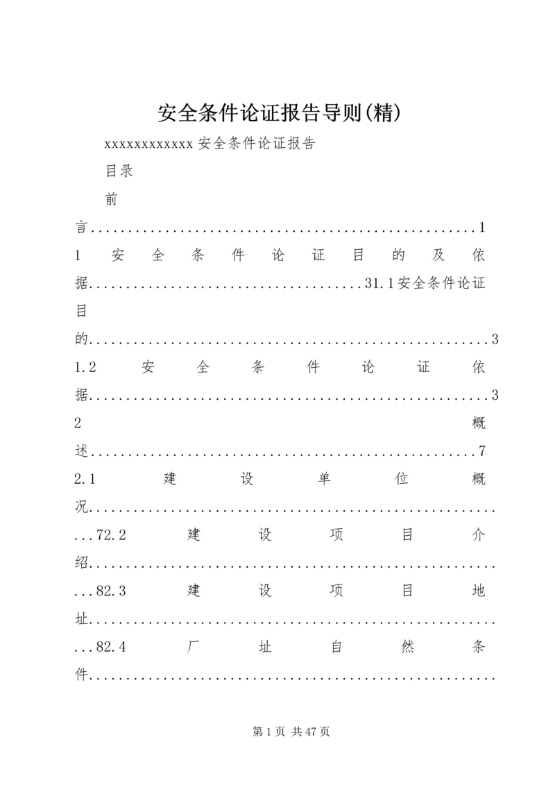 安全条件论证报告导则(精) (3).docx