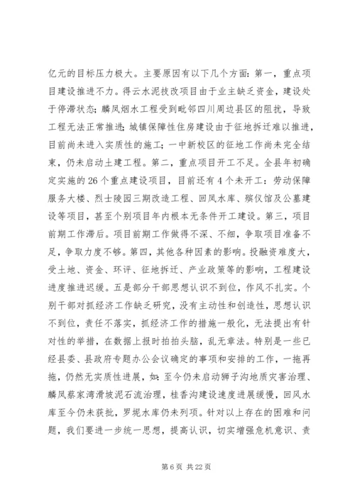 县长在全县经济运行分析会上的讲话.docx